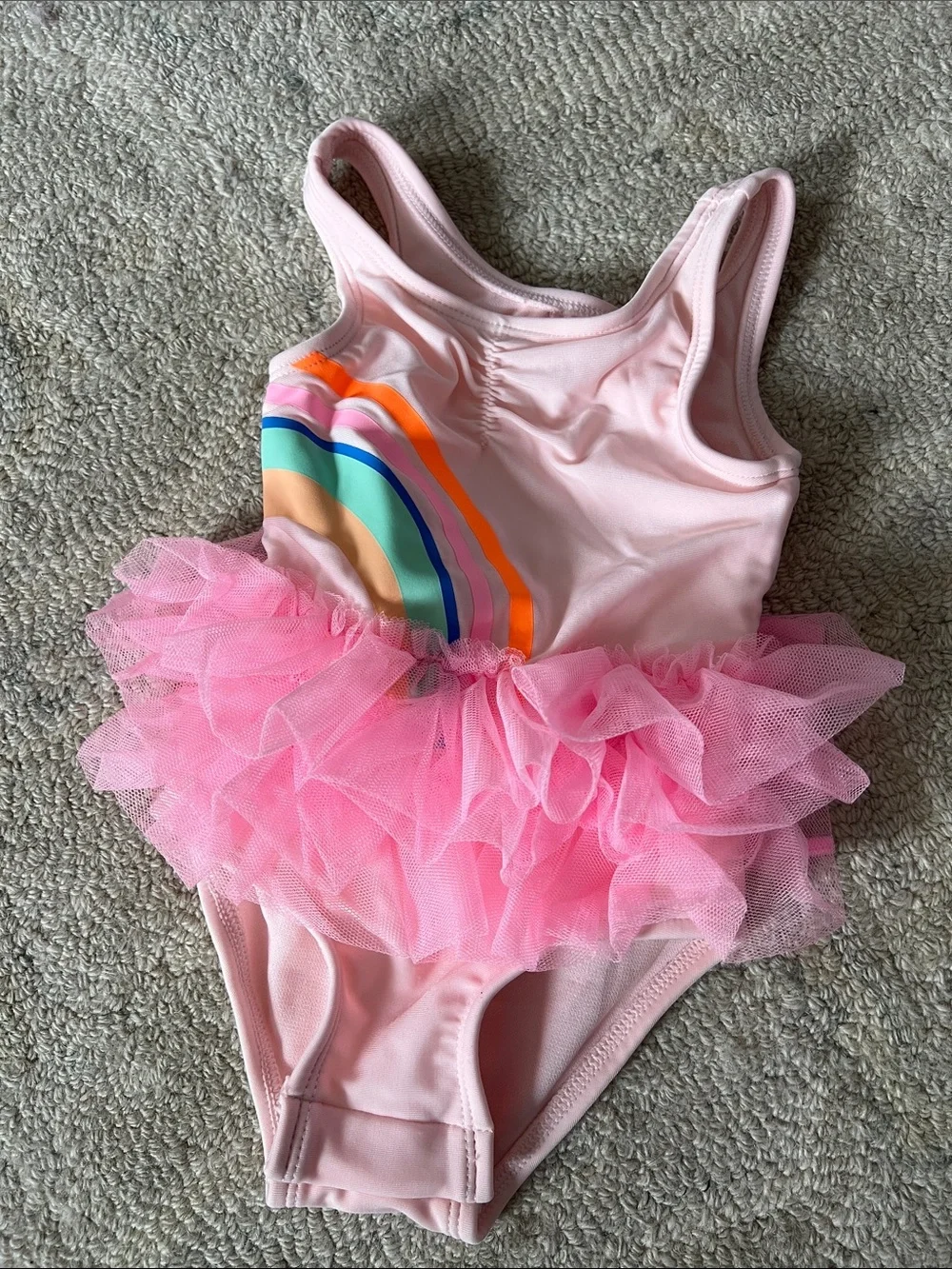 Cat and Jack Pink Rainbow Tutu One-Piece Swimsuit